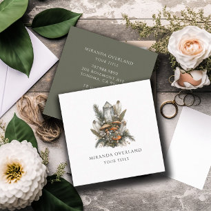 Cartão De Visita Quadrado Espiritual do Crystal Energy Healer