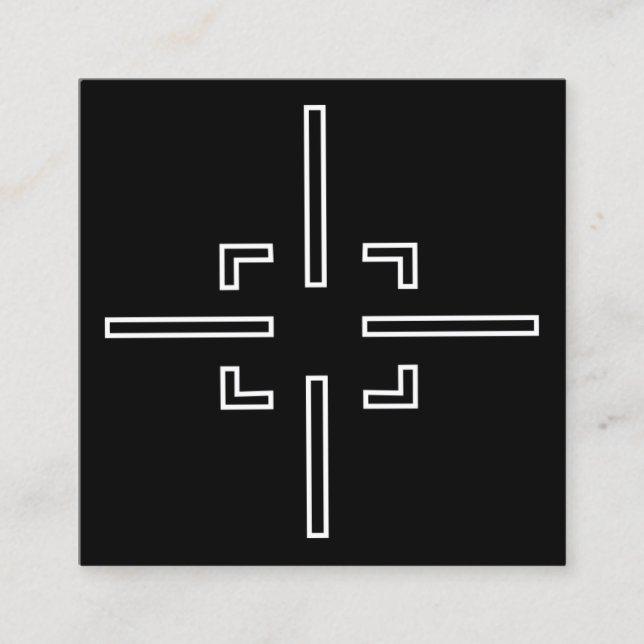 Cartão De Visita Quadrado Esporte disparando (Frente)