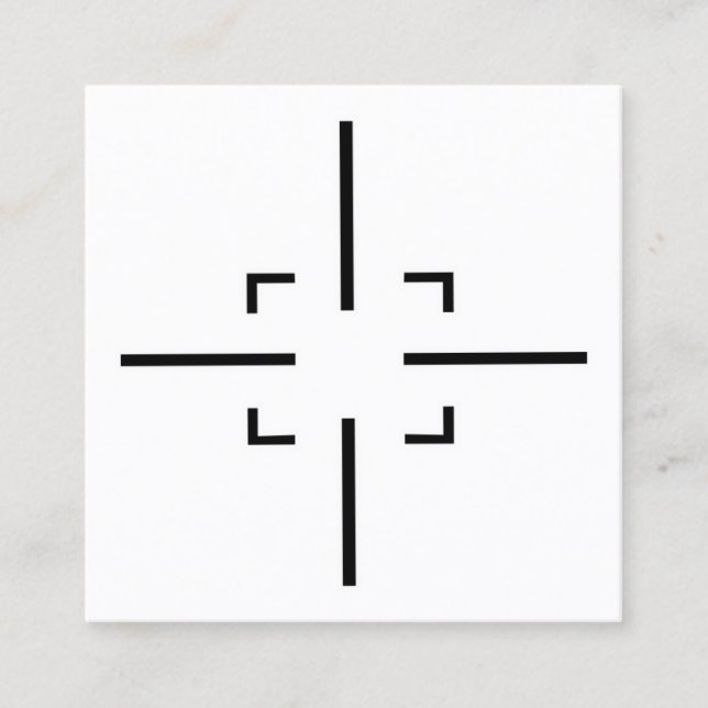 Cartão De Visita Quadrado Esporte disparando (Frente)