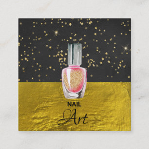 Cartão De Visita Quadrado *~* Espuma Ouro Dourada Glitter Arte Polonesa