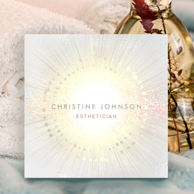 Cartão De Visita Quadrado esqui elegante (Criador carregado)