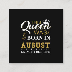 Cartão De Visita Quadrado Esta Rainha Foi Nascer No Presente Aniversário De