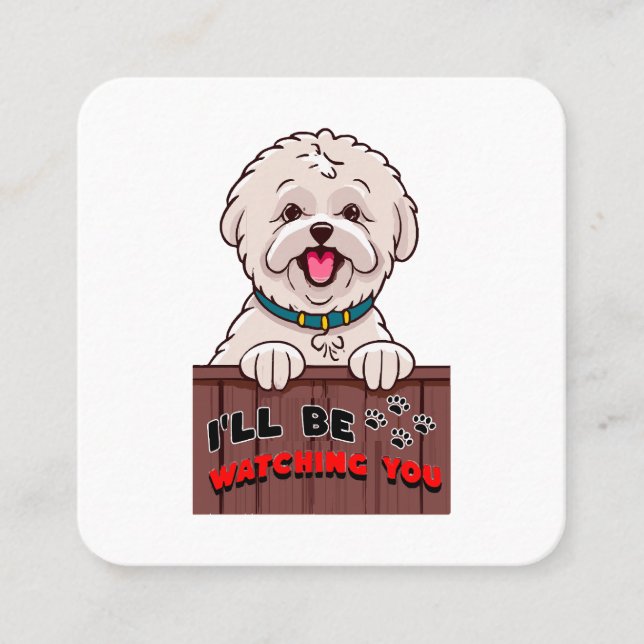 Cartão De Visita Quadrado Estarei te observando (Frente)