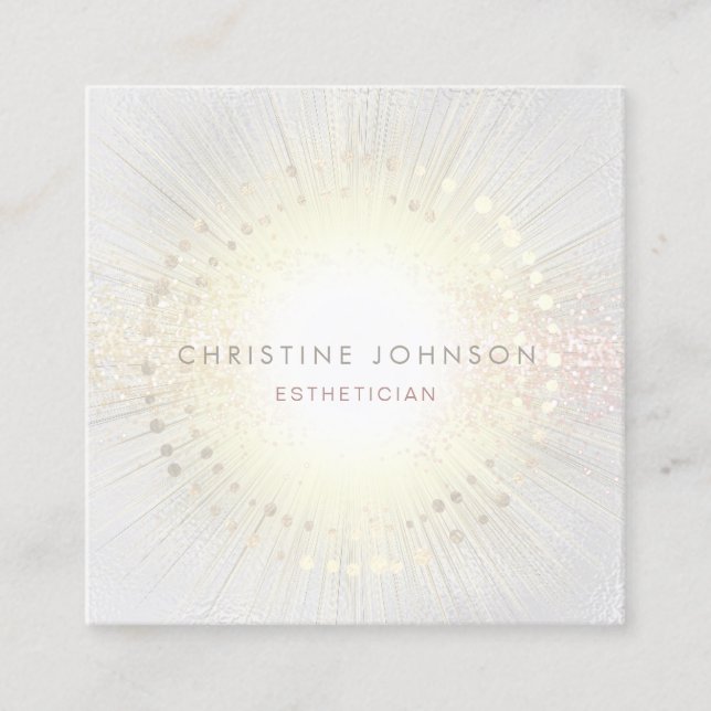 Cartão De Visita Quadrado esteticista elegante (Frente)