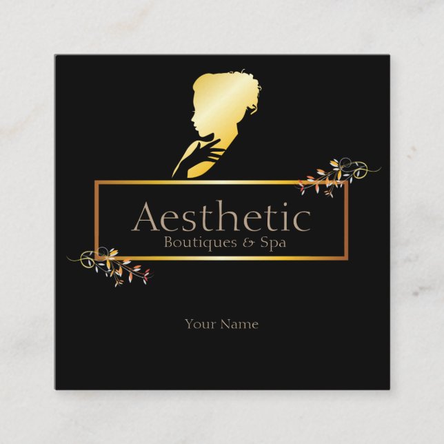 Cartão De Visita Quadrado Estético (Frente)