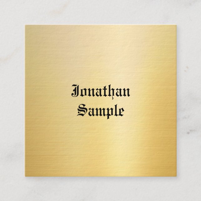 Cartão De Visita Quadrado Estilo antigo de aparência clássica de Modelo Dour (Frente)