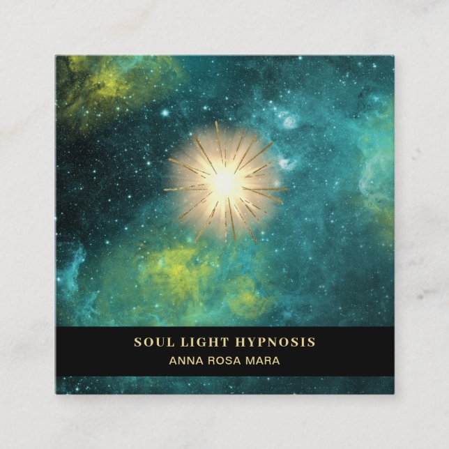 Cartão De Visita Quadrado *~* Estrelas do Sol de Explosão de Energia Uniform (Frente)