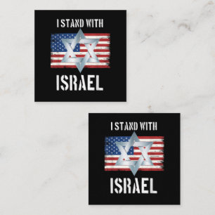 Cartão De Visita Quadrado eu apoio israel