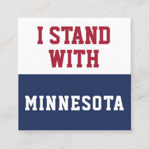 Cartão De Visita Quadrado Eu Apoio Minnesota