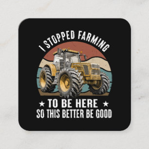 Cartão De Visita Quadrado Eu Deixei De Cultivar Para Estar Aqui Tão Melhor