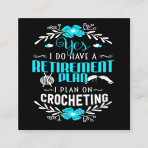 Cartão De Visita Quadrado Eu Digo Sim Com Crocheting