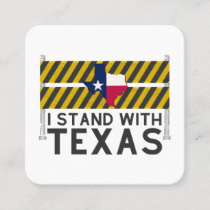 Cartão De Visita Quadrado Eu Fico Com O Texas