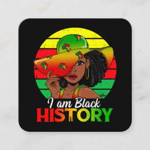 Cartão De Visita Quadrado Eu Sou História Negra África América