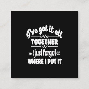 Cartão De Visita Quadrado Eu tenho tudo junto. Esqueci onde coloquei