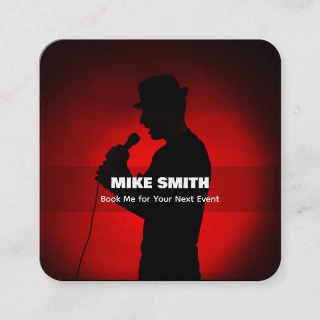 Cartão De Visita Quadrado Evento Singer (Frente)