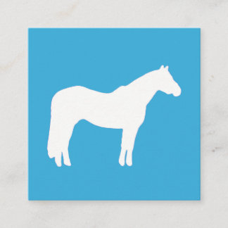 Cartão De Visita Quadrado Evento Temático de Cavalo Brilhante e Colorido Sim