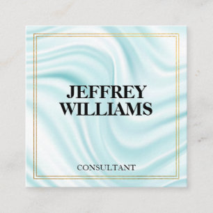 Cartão De Visita Quadrado Executivo   Dourado Duplo Limite   Pastaperia-Seda