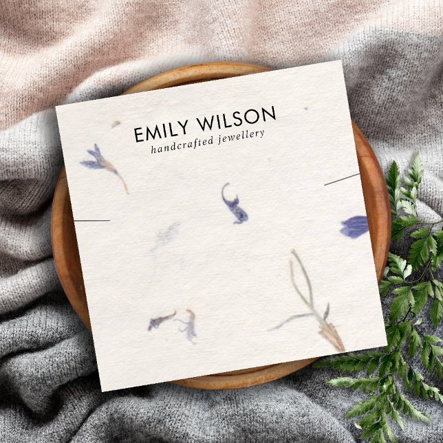 CARTÃO DE VISITA QUADRADO EXIBIÇÃO DE BRACELET DE PAPEL PETAL MANIPULADO (Criador carregado)