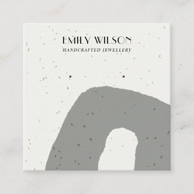 CARTÃO DE VISITA QUADRADO EXIBIÇÃO DE EXERCÍCIO DO ESTUDO DE TEXTURA CERAMIC (Frente)