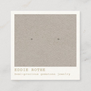 Cartão De Visita Quadrado Exibição de Joias de Enrelaçamento de Kraft Simple