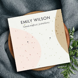 CARTÃO DE VISITA QUADRADO EXIBIÇÃO DE OUTROS ESTUDOS DE OCHRE CÉRAMICA ABSTR