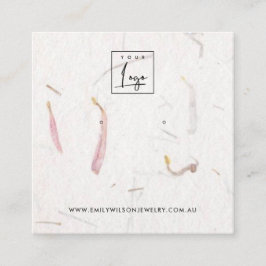 CARTÃO DE VISITA QUADRADO EXIBIÇÃO DE OUTROS ESTUDOS DE PAPEL PETAL BRUTO