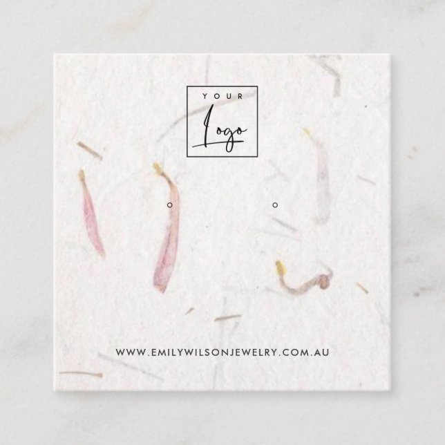 CARTÃO DE VISITA QUADRADO EXIBIÇÃO DE OUTROS ESTUDOS DE PAPEL PETAL BRUTO (Frente)