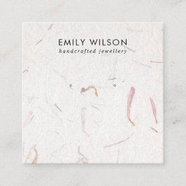 CARTÃO DE VISITA QUADRADO EXIBIÇÃO DE OUTROS ESTUDOS DE PAPEL PETAL BRUTO