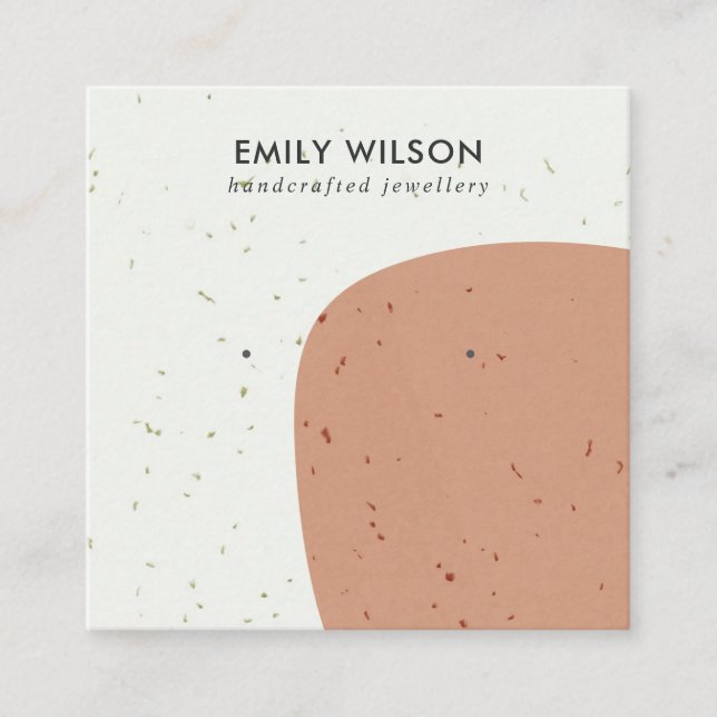 CARTÃO DE VISITA QUADRADO EXIBIÇÃO DE OUTROS ESTUDOS DE TERRACOTA CERÂMICA A (Frente)