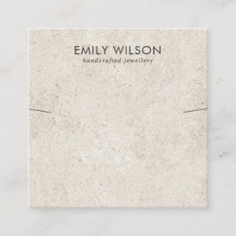 CARTÃO DE VISITA QUADRADO EXIBIÇÃO RUSTICA DE BRACELET DE NECKLACE DE STUCCO