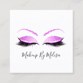 Cartão De Visita Quadrado Extensão de Lashes de Artista de Comutação Lente C