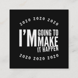 Cartão De Visita Quadrado Faça Acontecer A Motivação De Cotação Preta