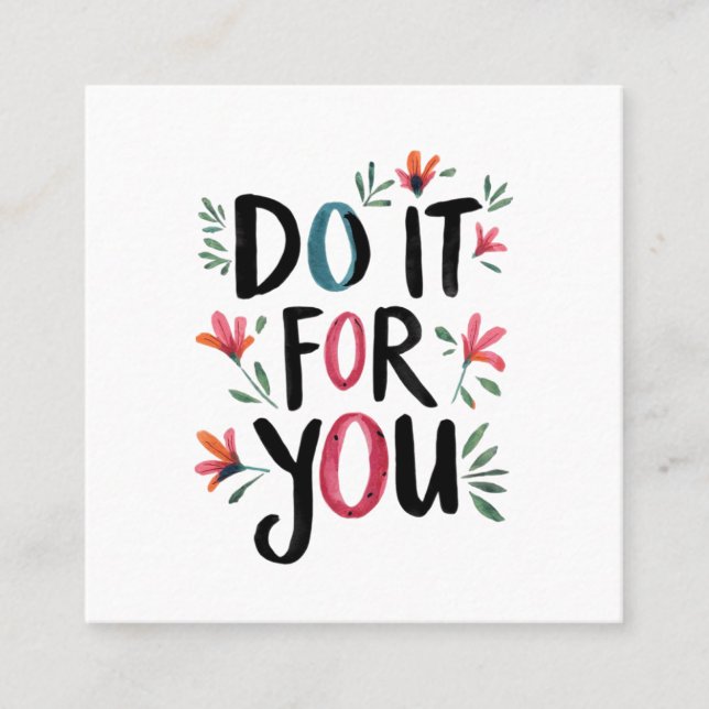 Cartão De Visita Quadrado Faça Por Você (Frente)