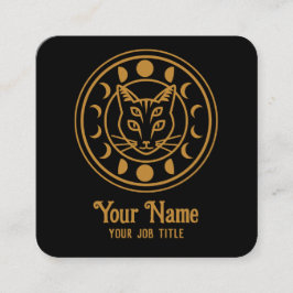 Cartão De Visita Quadrado Fases da Lua Witchy