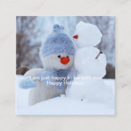 Cartão De Visita Quadrado Feliz com você