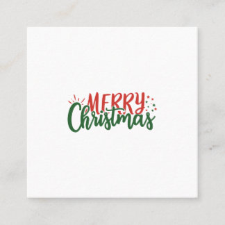 Cartão De Visita Quadrado Feliz Natal