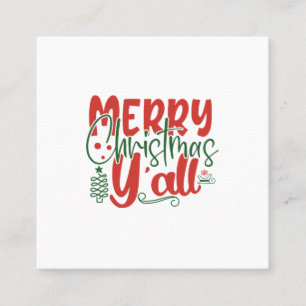 Cartão De Visita Quadrado Feliz Natal Y