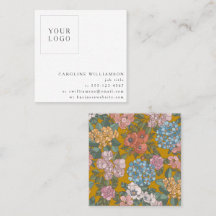 Feminina do Logotipo Floral Amarelo Simples Boho