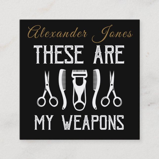 Cartão De Visita Quadrado Ferramentas de Personalização Comercial (Frente)