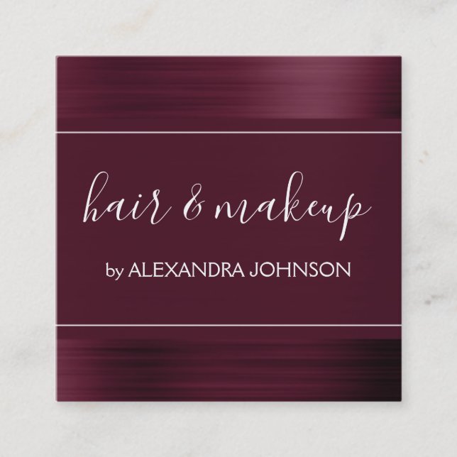 Cartão De Visita Quadrado Ferro Turvo Moderno Elegante Bruto (Frente)