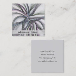 Cartão De Visita Quadrado Filigree aciona Fractal Abstrato Swing Moderno