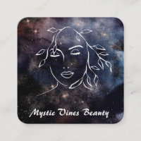 *~* Floral QR Cosmic Nebula Fantasy Goddess Square