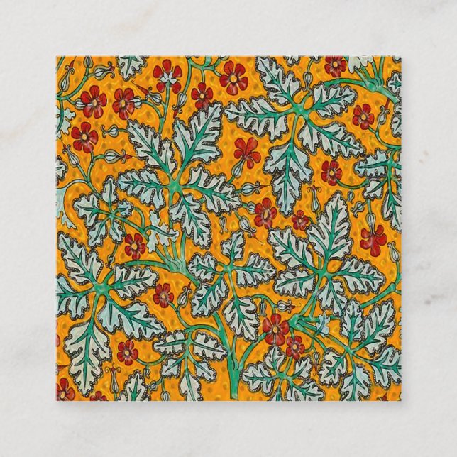 Cartão De Visita Quadrado Flores Amarelas de Betty (Frente)