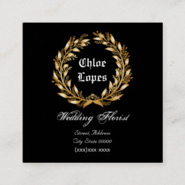 Cartão De Visita Quadrado Florista do casamento