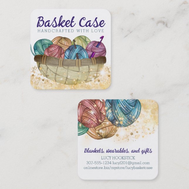 Cartão De Visita Quadrado Foguete de fieira ganha artesanatos (Frente/Verso)