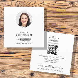 Cartão De Visita Quadrado Foto do logotipo de preenchimento do agente de ass