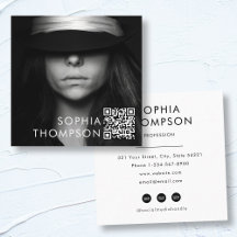 Foto profissional de código QR minimalista moderno