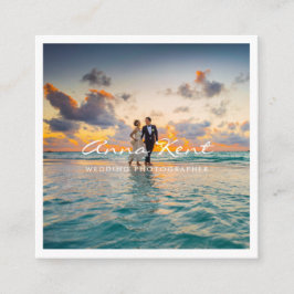 Cartão De Visita Quadrado Foto profissional moderna