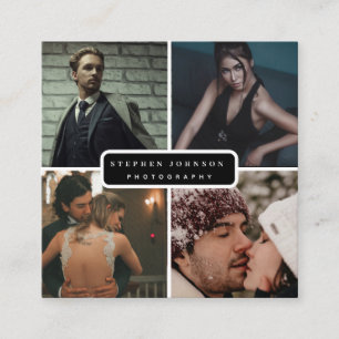 Cartão De Visita Quadrado Fotografador 4 Fotos