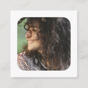 Cartão De Visita Quadrado Fotografia em negrito moderno personalizada